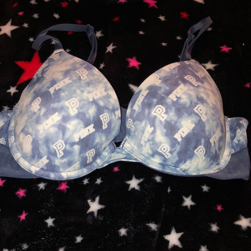 Blue Push Up Bra